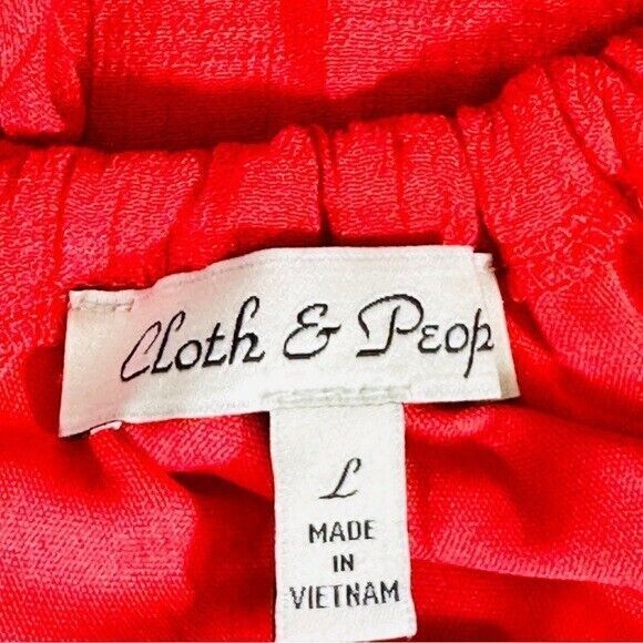 Cloth and People Dress Women’s Large Red Embroidered Cocktail Party‎ Maxi - Picture 4 of 8